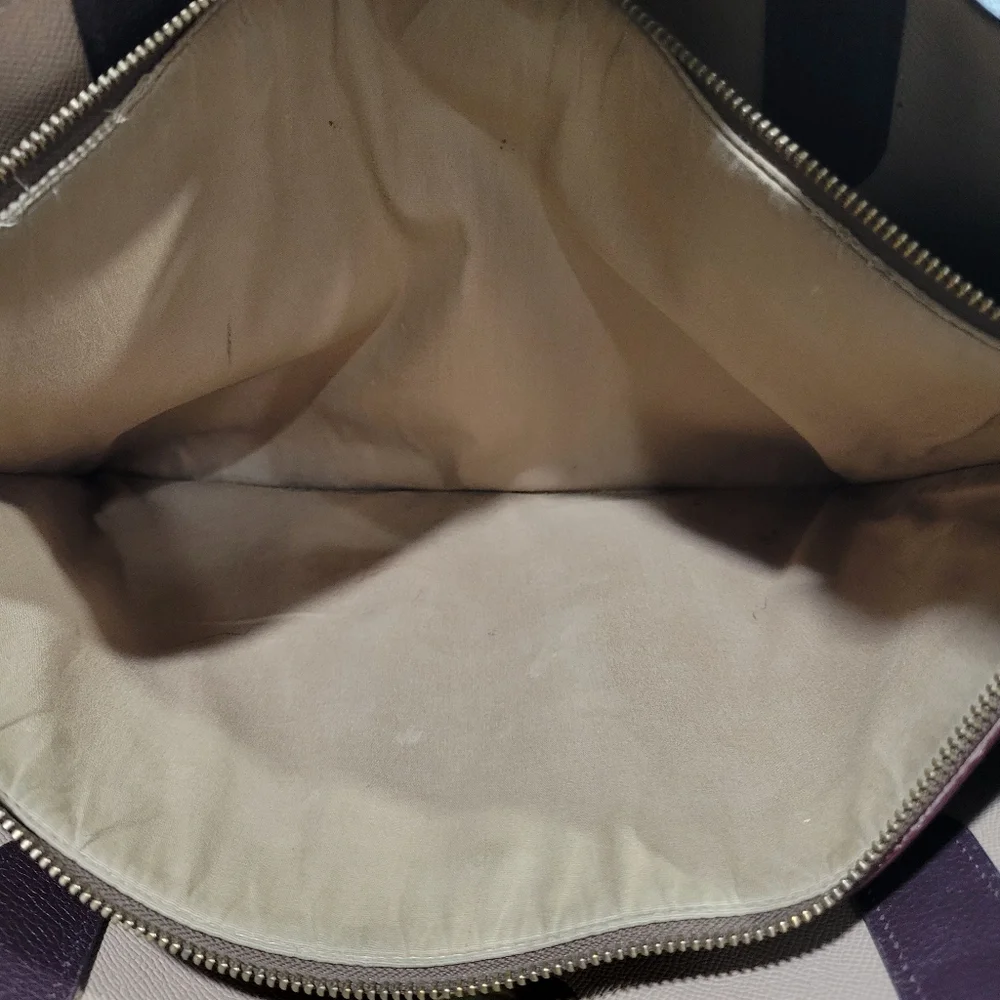 Coach Willow Tote Bag Colorblock With Signature Canvas Dove Gray C0692